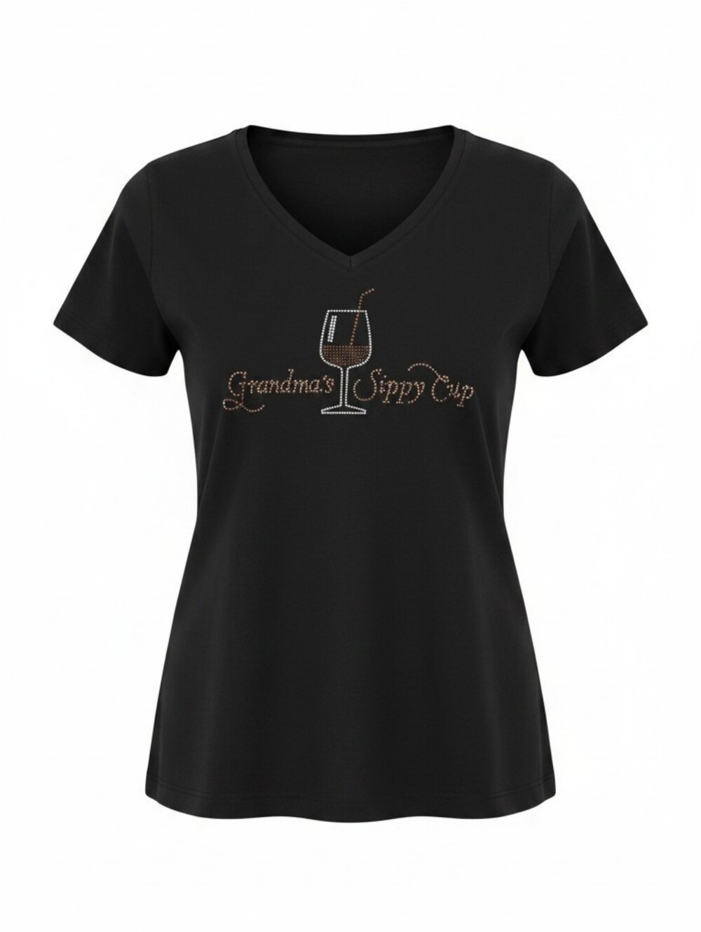 Tshirt Logo GRANDMAS SIPPY CUP  Raised Sparkle design A11626